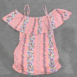 Old Navy Off the Should Ruffle Maternity Top